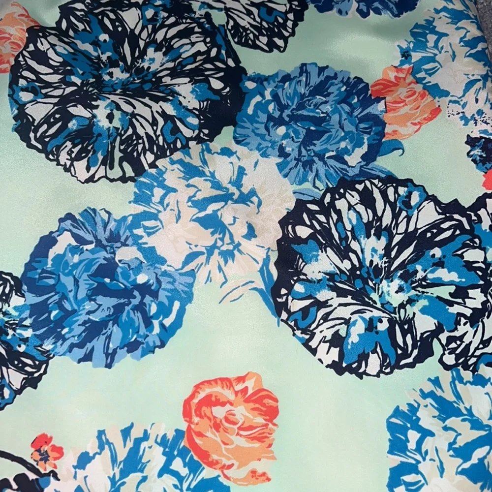 🌸EUC Jcrew Silk🌸 Mint Floral Mini dress. This is GORGEOUS! Size 8. - Picture 3 of 6